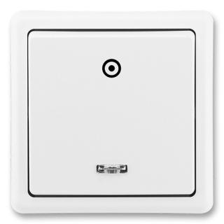 ABB CLASSIC 3553-91289 B1 Ovládač zapínací, se signalizační doutnavkou, řazení 1/0S, jasně bílá